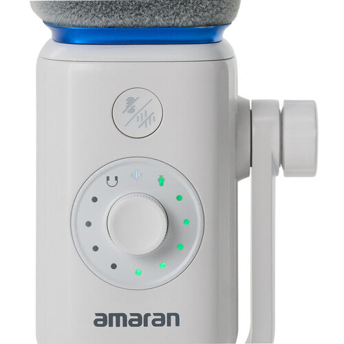amaran Mic Wireless Dynamic Supercardioid Microphone Desktop Stand Kit (White)
