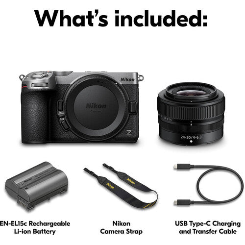 Nikon Z5 IIC Mirrorless Camera with 24-50mm f/4-6.3 Lens (Silver)
