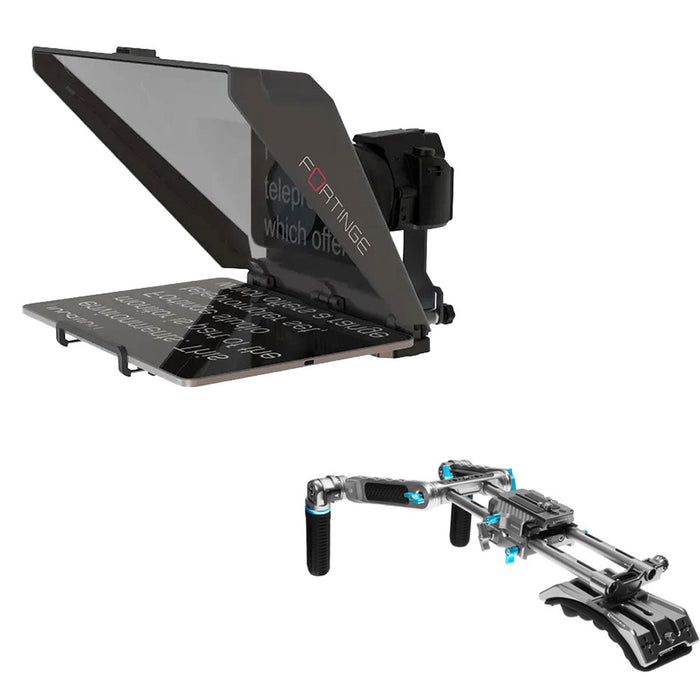 Fortinge NOA III Tablet Teleprompter with Kondor Blue Shoulder Rig MKII Bundle Kit