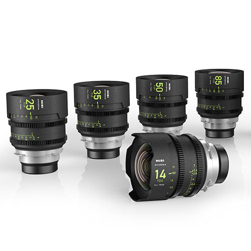NiSi ATHENA Prime T2.4/1.9 Full-Frame 5-Lens Kit (PL Mount) with Hard Case