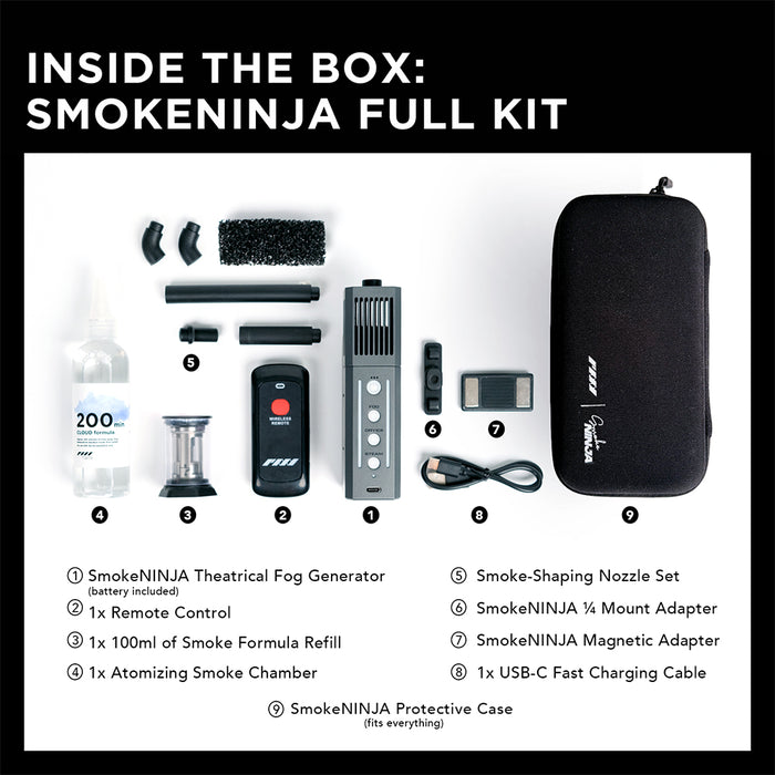 pmi gear smoke ninja PMI SmokeNINJA Theatrical Fog Generator Starter Kit