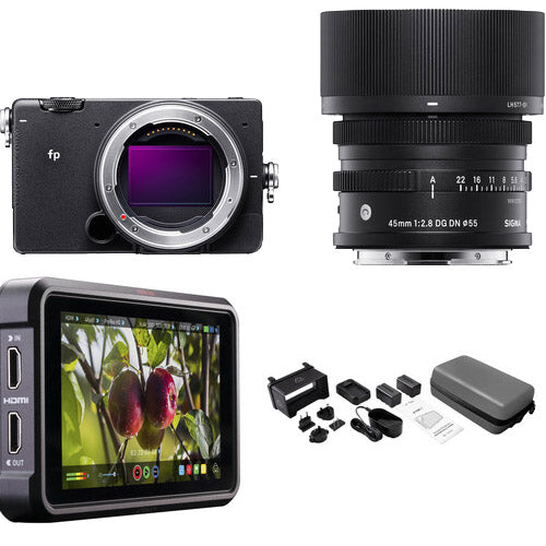 Sigma fp Mirrorless Camera with 45mm Lens, Atomos Ninja V, and Accessories Kit Bundle #5