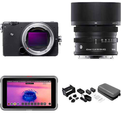 Sigma fp Mirrorless Camera with 45mm Lens, Atomos Ninja V+, and Accessories Kit Bundle #6