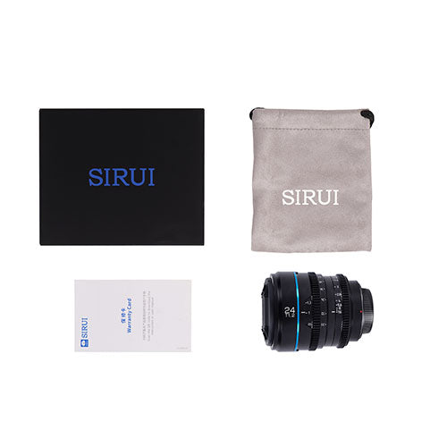 Sirui Nightwalker Series 24mm T1.2 S35 Manual Focus Cine Lens (RF Mount, Gun Metal)