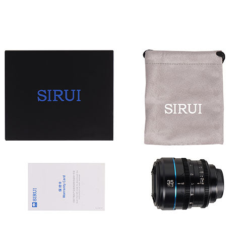 Sirui Nightwalker Series 35mm T1.2 S35 Manual Focus Cine Lens (RF Mount, Gun Metal)