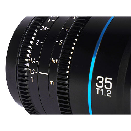Sirui Nightwalker Series 35mm T1.2 S35 Manual Focus Cine Lens (E Mount, Gun Metal)