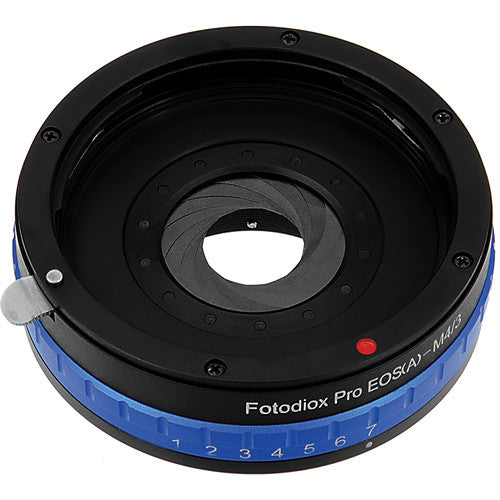 FotodioX Canon EF Pro Lens Adapter with Built-In Iris Control for Micro Four Thirds Cameras