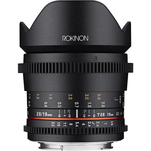 Rokinon 16mm T2.6 Full Frame Cine DS Lens (Canon EF Mount)