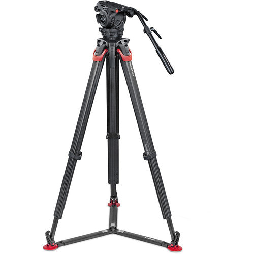 Sachtler flowtech 7+7 100 mm Carbon Fiber Tripod System with Ground Spreader and Padded Bag