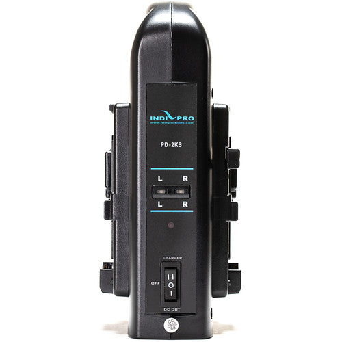 IndiPRO Tools V-Mount Dual Battery Charger with XLR Output