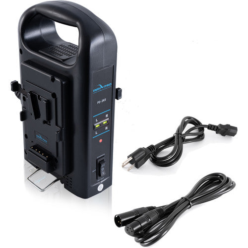 IndiPro Tools Two 95Wh Li-Ion Batteries and Dual Charger Kit (V-Mount)