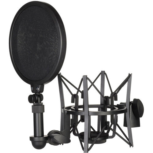 Microfoon Shock Mount met Pop Filter, Mic Anti-Vibratie Suspension Shock Mount Houder Clip voor Diameter 46mm-51mm Microfoon Microfoon Shock Mount met Pop Filter, Mic Anti-Vibratie Suspension Shock Mount Houder Clip voor Diameter 46mm-51mm Microfoon