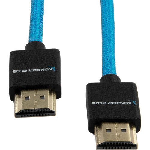 Kondor Blue Braided High-Speed HDMI Cable (Blue, 16")