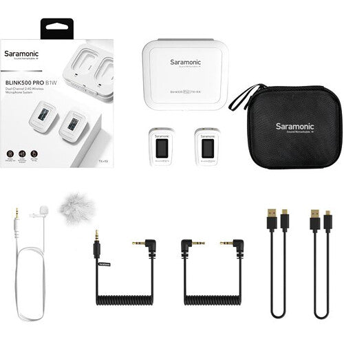 Saramonic Blink 500 Pro B1 Digital Camera-Mount Wireless Omni Lavalier Microphone System (2.4 GHz, Snow White)