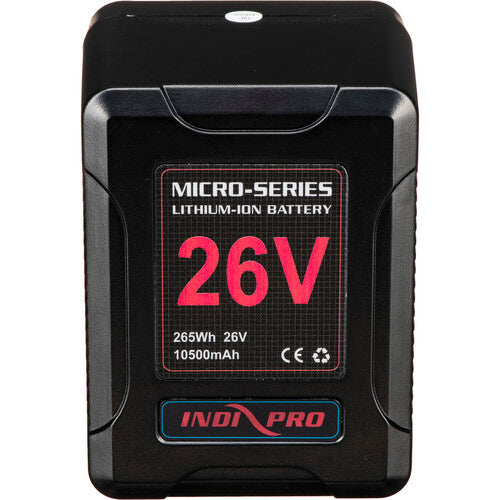 IndiPRO Tools Micro-Series 26V 260Wh Lithium-Ion Battery & D-Tap Pro Charger Kit (V-Mount)