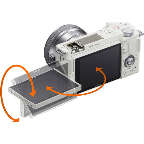 Sony ZV-E10 Mirrorless Camera (Body Only, White)