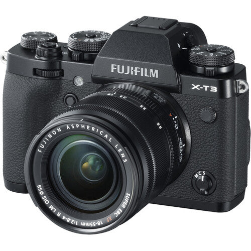 FUJIFILM X-T3 WW Mirrorless Camera with 18-55mm Lens (Black, USB Charging)