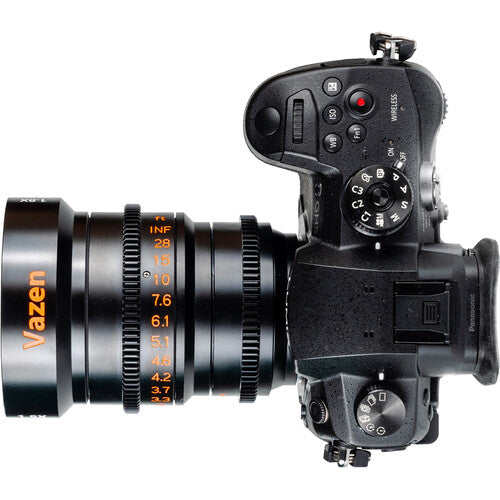 Vazen 28mm T2.2 1.8x Anamorphic Lens (MFT Mount, Amber)