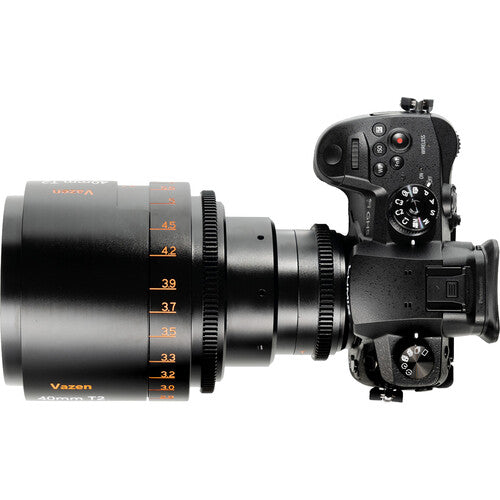 Vazen 40mm T2 1.8x Anamorphic Lens (MFT Mount, Amber)
