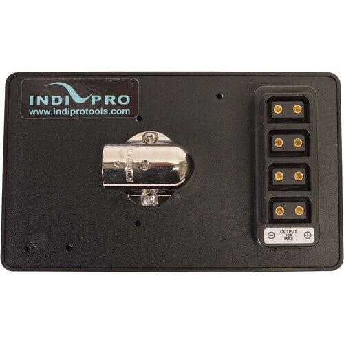 IndiPRO Tools Battery Eliminator Plate with 4-Pin XLR Connector & D-Tap Splitter (V-Mount)