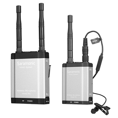 Saramonic Vlink2 Kit 1 Camera-Mount Wireless Omni Lavalier Microphone System with Talkback (2.4 GHz)