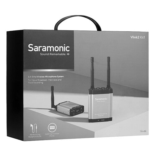 Saramonic Vlink2 Kit 1 Camera-Mount Wireless Omni Lavalier Microphone System with Talkback (2.4 GHz)