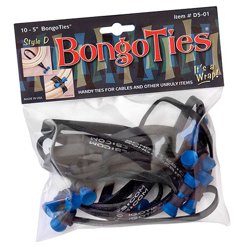 BongoTies Style D (10-Pack, Azure)