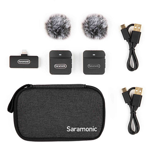 Saramonic Blink 100 B4 Ultra-Portable 2-Person Clip-On Wireless Mic System with Lightning Receiver for iPhone & iPad