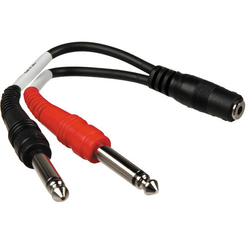 Hosa Technology Stereo Mini (3.5mm) Female to 2x 1/4" Mono Male Y-Cable - 6"