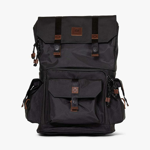 Langly Alpha Globetrotter XC Camera Backpack (Black with Brown accents)
