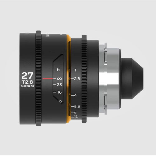 Venus Optics Laowa Nanomorph 27mm T2.8 1.5X S35 Cine Lens (Amber, PL Mount with Interchangeable EF Bayonet)