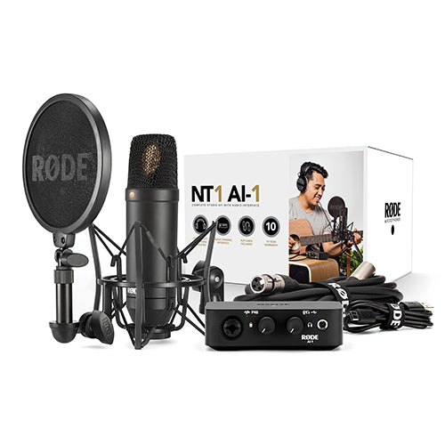 Rode Complete Studio Kit with AI-1 Audio Interface, NT1 Microphone