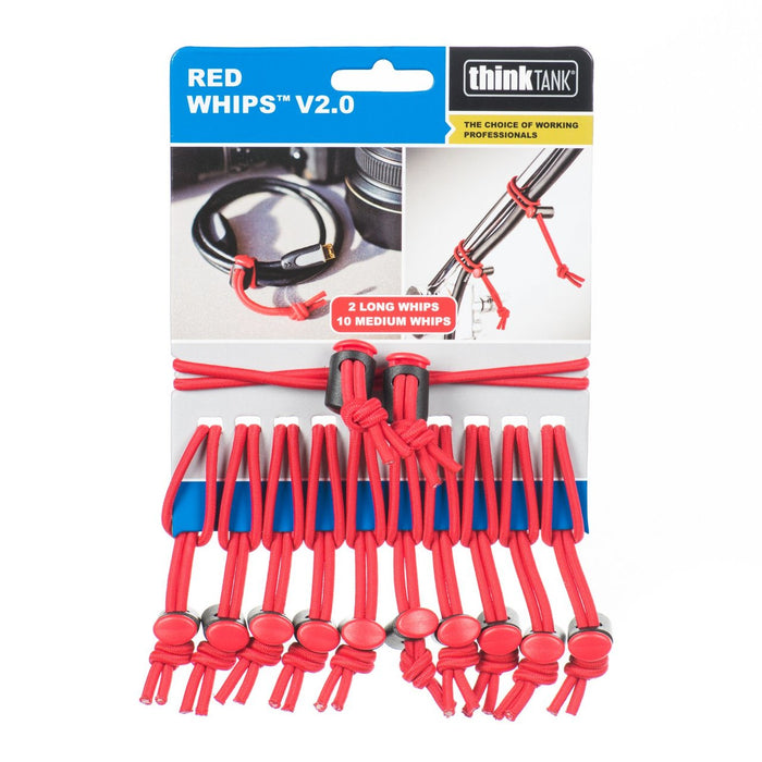 Think Tank Photo Red Whips Bungie Cable Ties V2.0