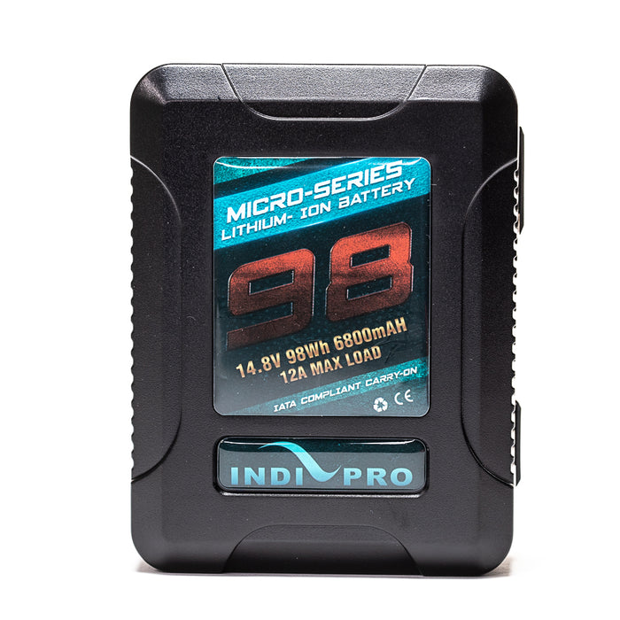 IndiPRO Tools Micro-Series 98Wh Li-Ion V-Mount Battery with Dual V-Mount Battery Charger Kit