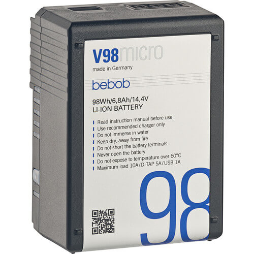 Bebob Factory GmbH V98MICRO 14.4V, 98Wh V-Mount Li-Ion Battery