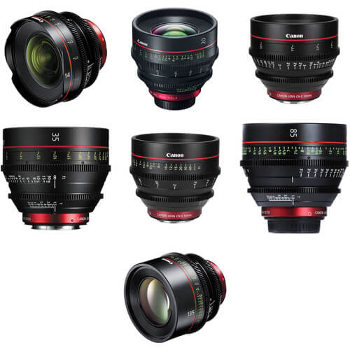 Canon EF Cinema Prime 7 Lens Kit