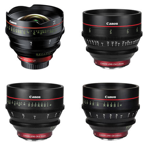 Canon EF Cinema Prime 4 Lens Kit