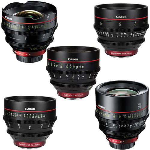 Canon EF Cinema Prime 5 Lens Kit