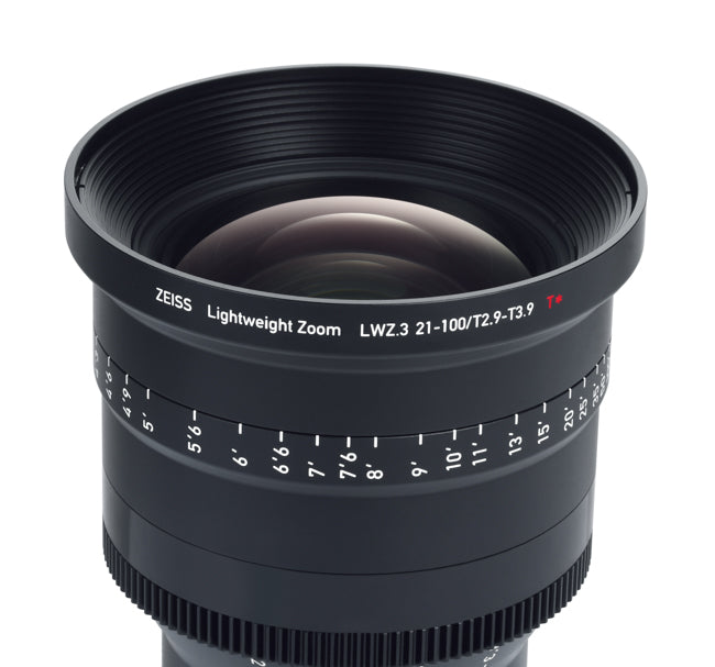 Zeiss 21-100mm T2.9-3.9 Lightweight Zoom LWZ.3 Lens (PL Mount, Feet)