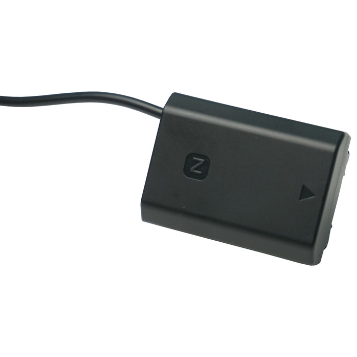 Coiled D-Tap to Sony a7 III (NP-FZ100) Type Dummy Battery (24-36")