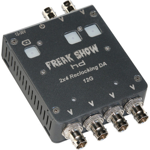 Freakshow HD 2x4 12G-SDI Switchable Reclocking Distribution Amplifier (Coaxial Connector)