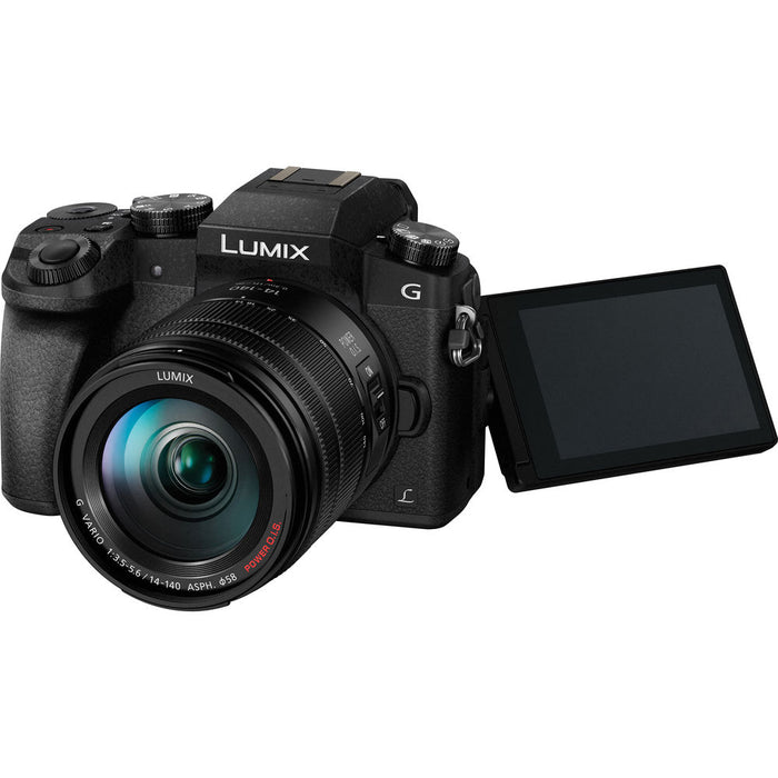 Panasonic Lumix DMC-G7 Mirrorless Micro Four Thirds Digital Camera with 14-140mm Lens (Black)