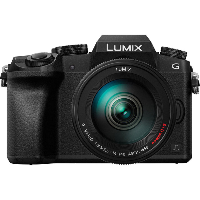 Panasonic Lumix DMC-G7 Mirrorless Micro Four Thirds Digital Camera with 14-140mm Lens (Black)