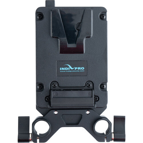 IndiPRO Tools Ultra Mini V-Mount Adapter Plate with 15mm Rod Clamp