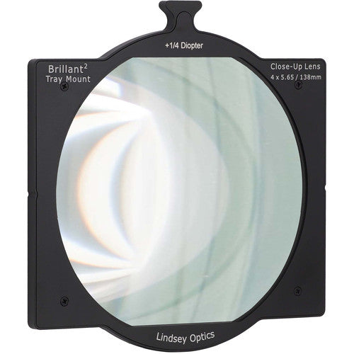 Lindsey Optics 4 x 5.65" +1/4 Diopter Brilliant Tray Mount Close-Up Lens