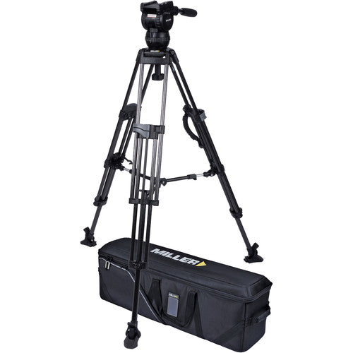 Miller CX2 Head and 75 Sprinter II Carbon Fiber Tripod with Mid-Level Spreader and Case