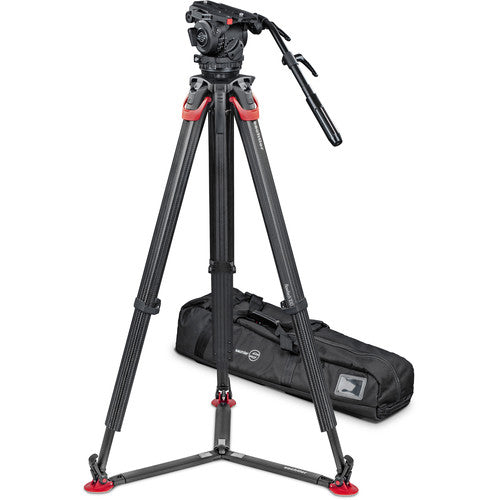 Sachtler flowtech 7+7 100 mm Carbon Fiber Tripod System with Ground Spreader and Padded Bag