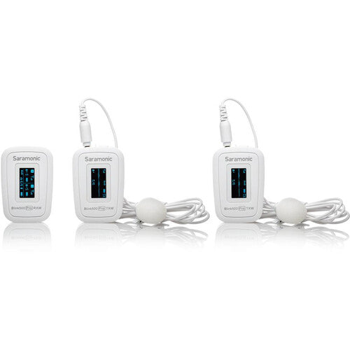 Saramonic Blink 500 Pro B2 2-Person Digital Camera-Mount Wireless Omni Lavalier Microphone System (2.4 GHz, Snow White)