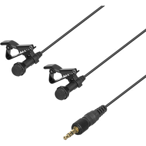 Saramonic DK3A2 Dual Mini Omnidirectional Lavalier Microphone with Locking 3.5mm TRS