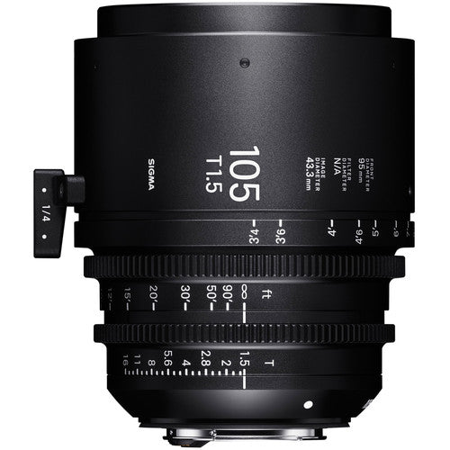 Sigma 105mm T1.5 FF PL Mount Fully Luminous High-Speed Prime Lens (Feet)